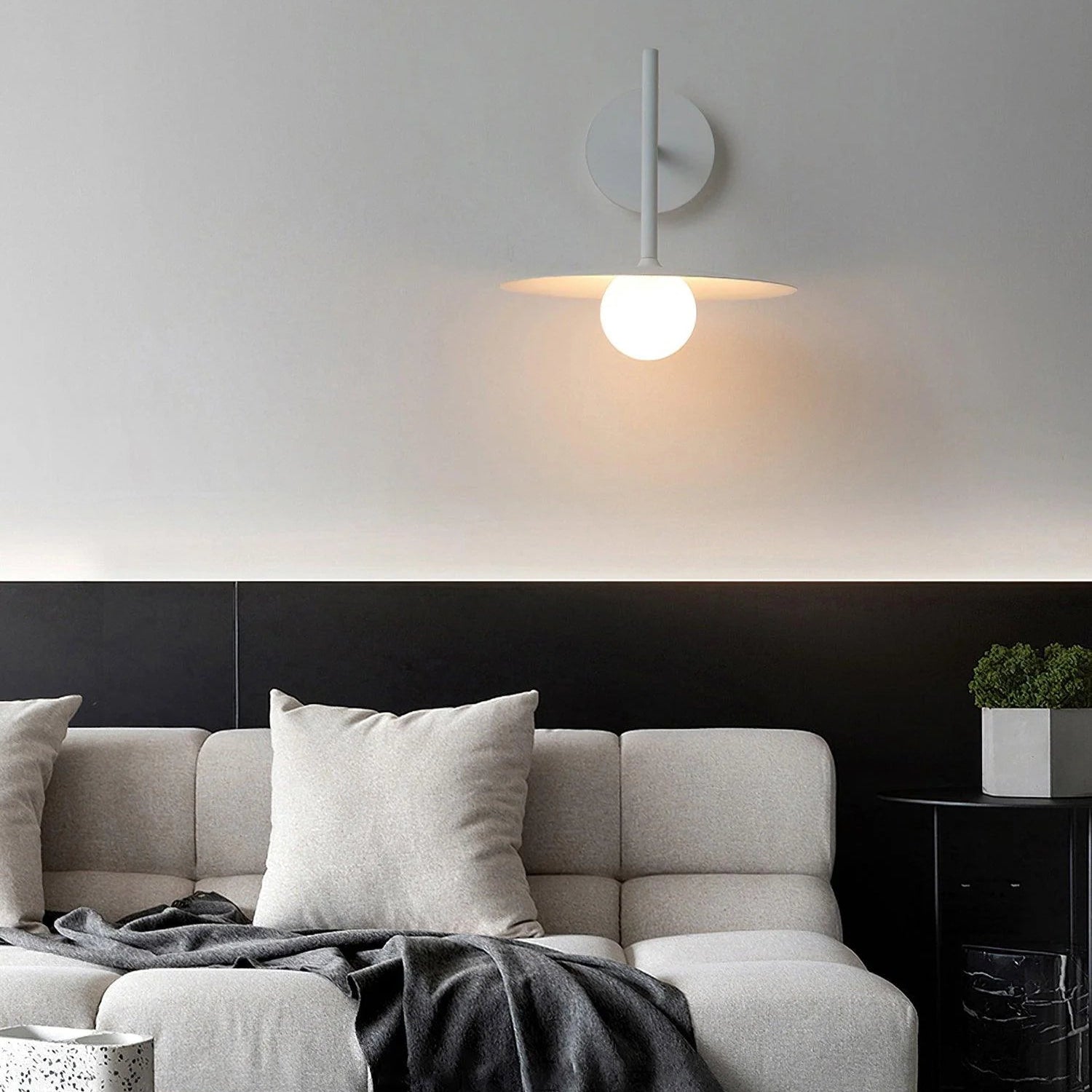 Modern Disc Glass Wall Light