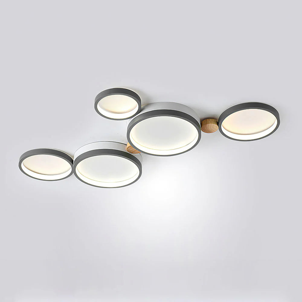 Plafonnier LED circulaire en fer artistique