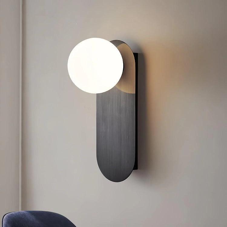 Minimalistisk Orb Disc Glas Væglampe