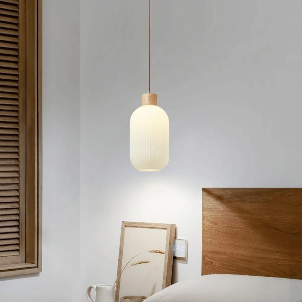 Lampada a sospensione in vetro stile lanterna antica