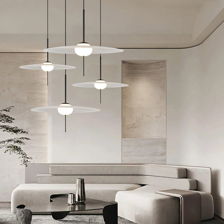 Moderne flad disk akryl pendel