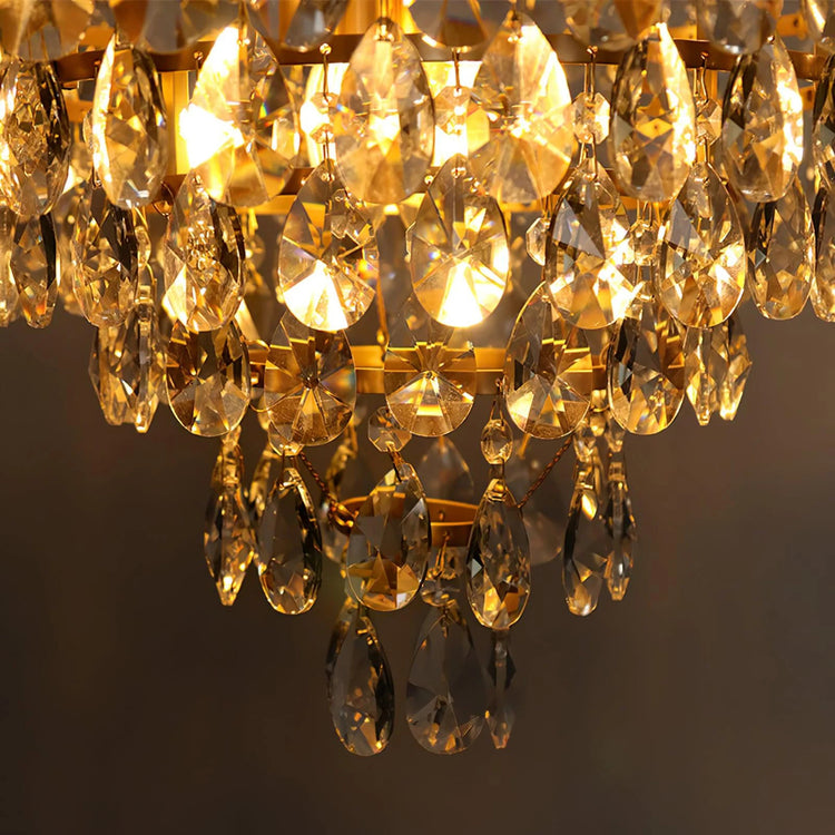 Retro Tiered Circular Crystal Chandelier
