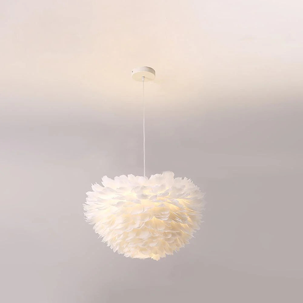 Fluffy Feather Pendant Light