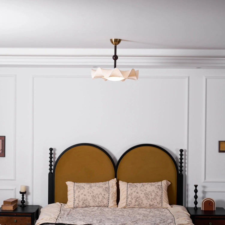 Klassisk Round Wave stof loftslampe