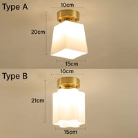 Moderne enkel korridor dekorativ glasloftslampe