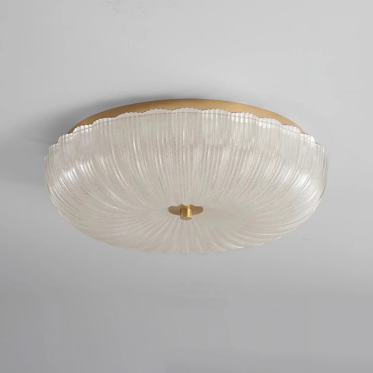 Trendy rund glasloftslampe