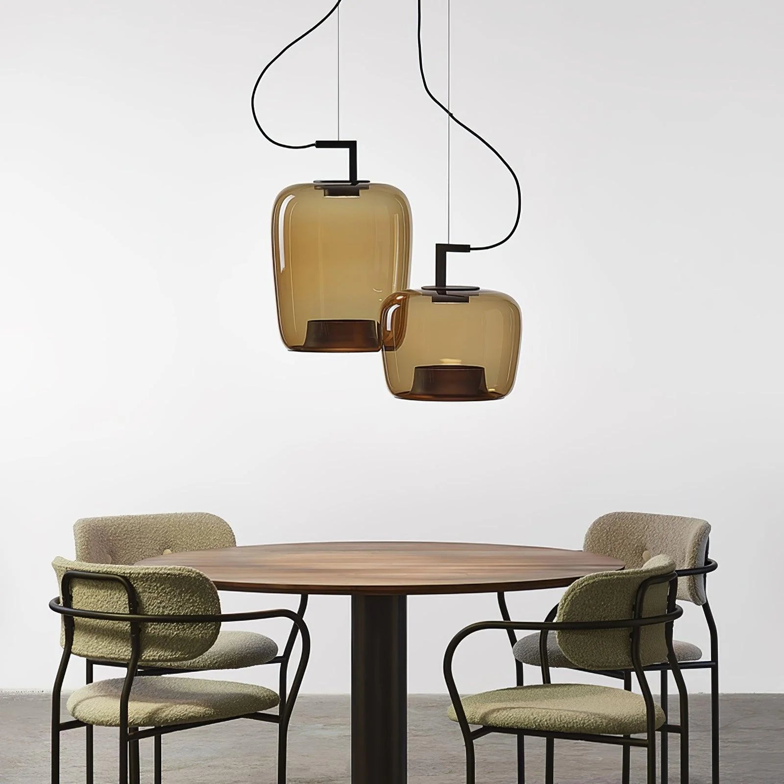 Suspension contemporaine en verre soufflé