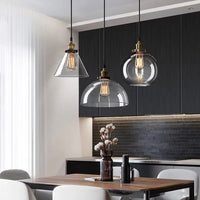 Scandinavian Transparent Glass Pendant Light