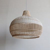 Natural Wicker Island Hanging Light