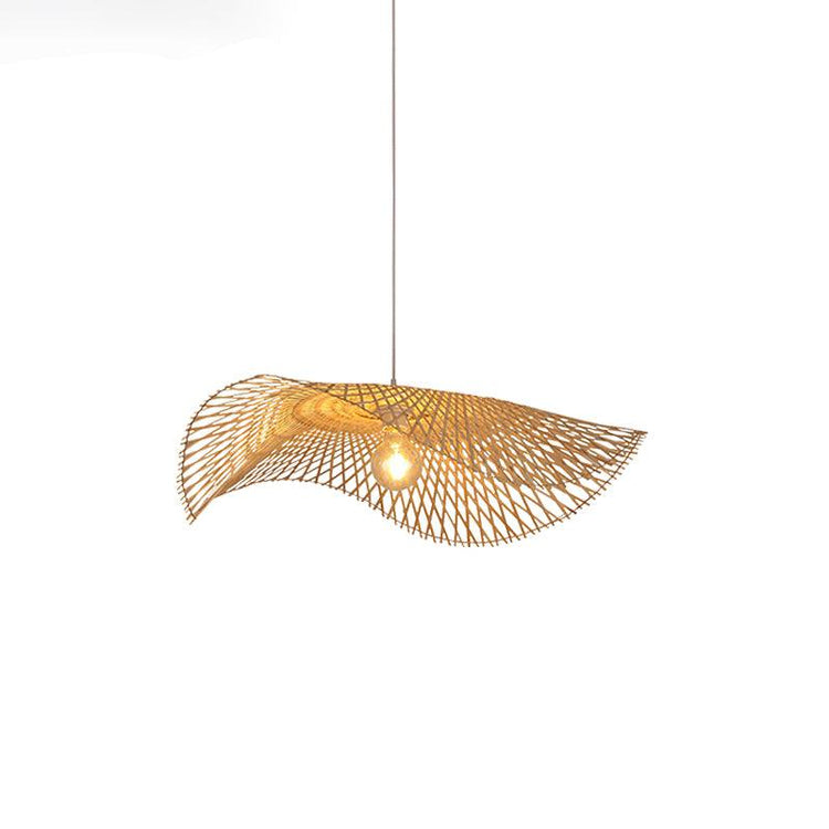 Modern Wave Bamboo Pendant Light