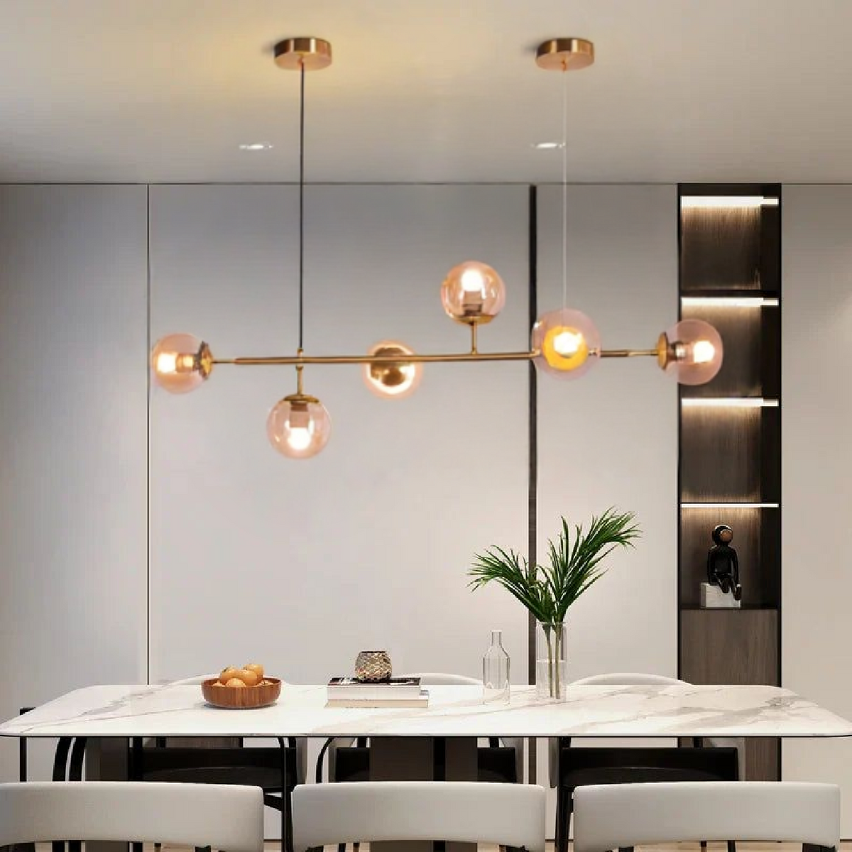 Modern Glass Orb Pendant Light