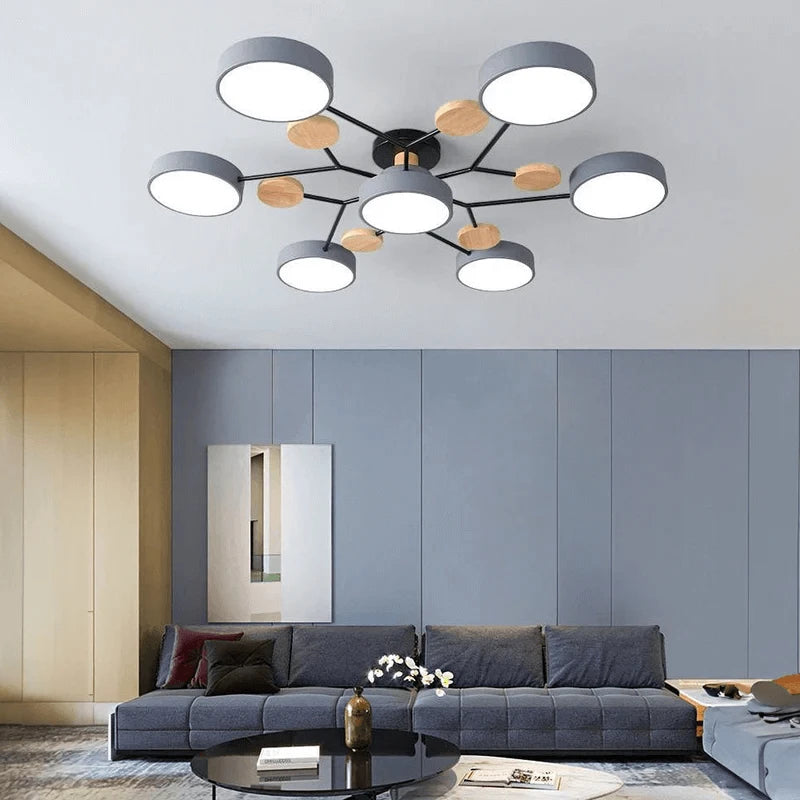 Plafoniera a LED circolare moderna in acrilico nordico