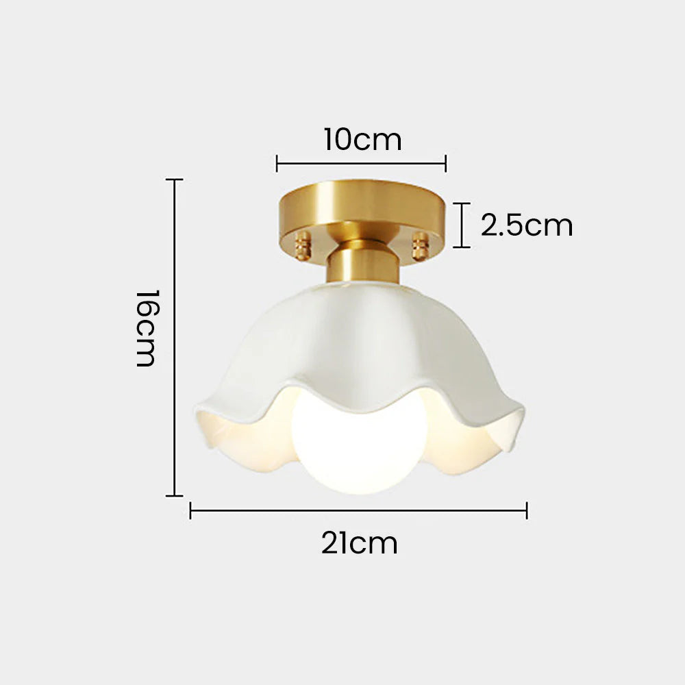 Minimalistisk hvidt kuppelloftlys