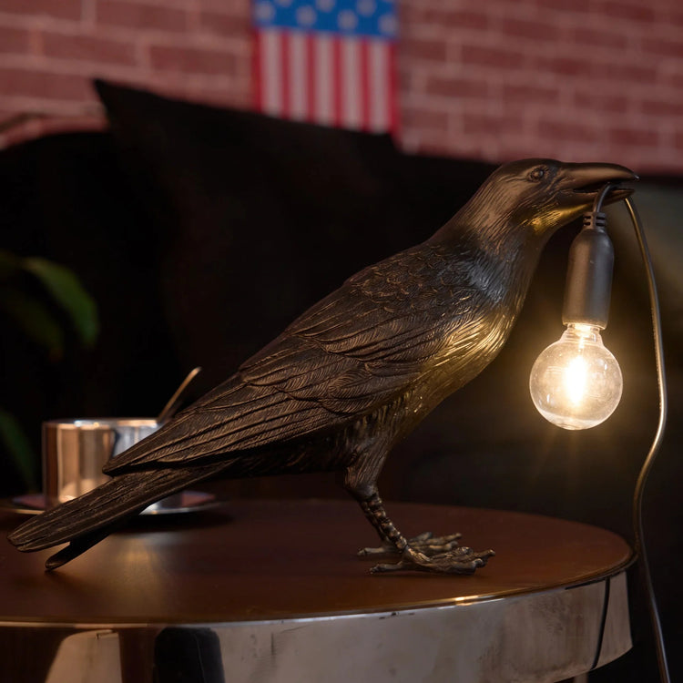 Trendy Crow Resin Bordlampe