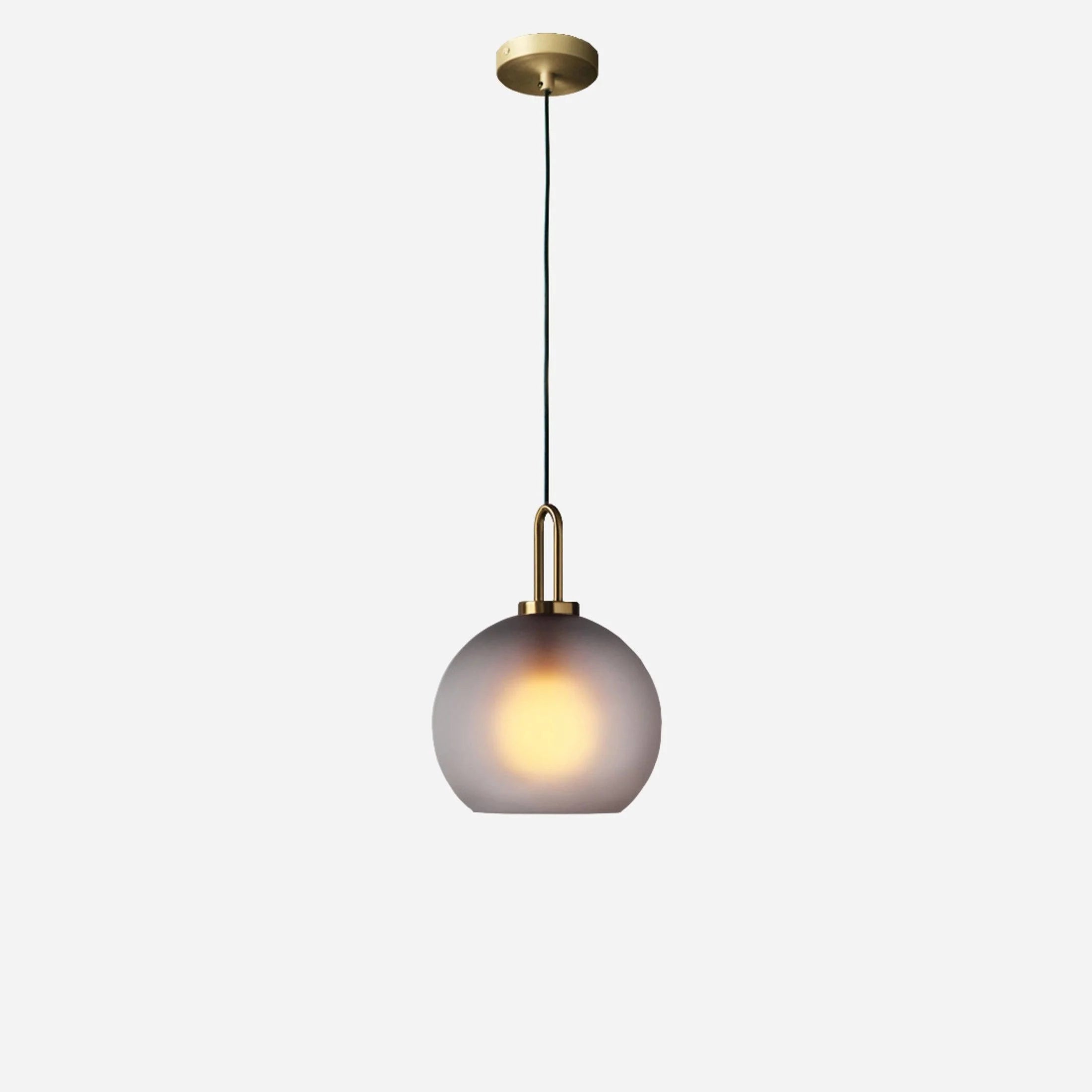 Lampe à Suspension Pendule Vintage en Verre