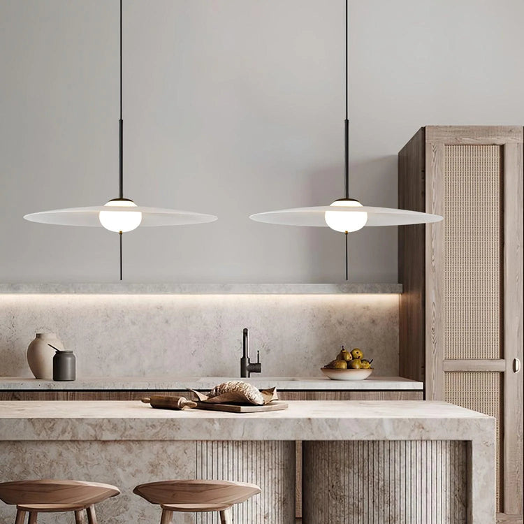 Moderne flad disk akryl pendel