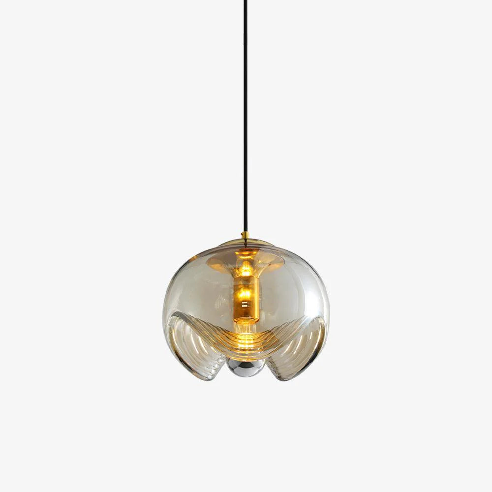 Lampe à suspension en verre à sphère ronde tendance