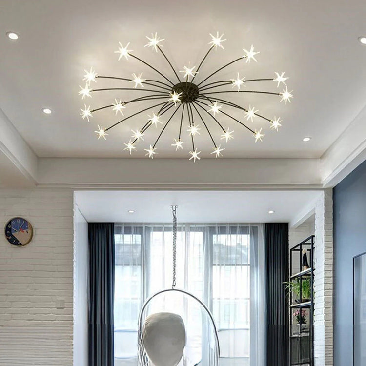 Opulent Star-Globe glass Ceiling Light