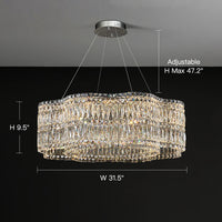 Elegant Modern Floral Crystal Chandelier