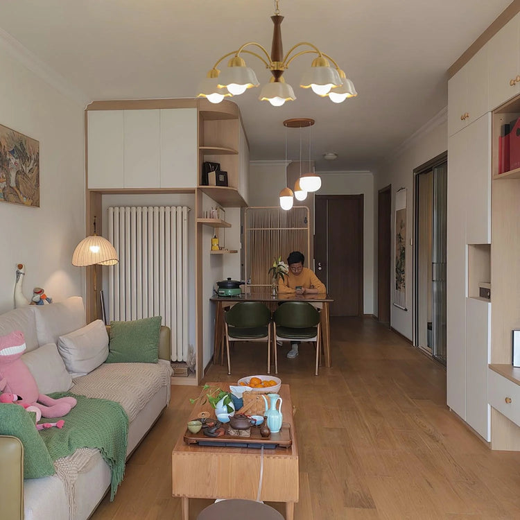 Vintage Multi-Heads messing lysekrone