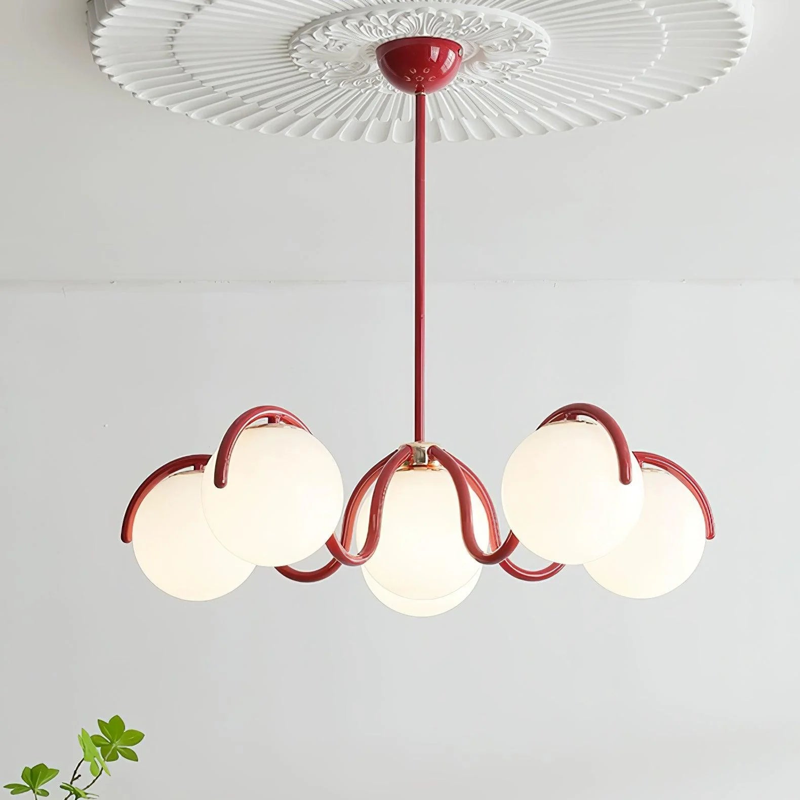 Lampadario a lampada lineare CurvaLuxe
