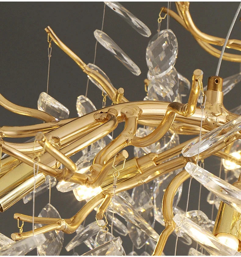 Lampadario moderno da soffitto in cristallo di lusso