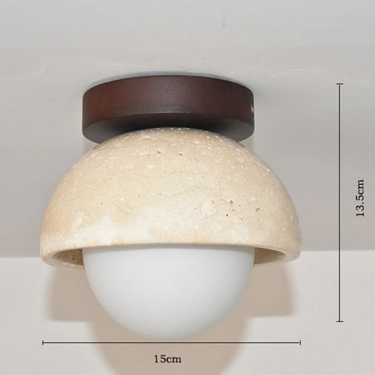 Moderne rund stenvæglampe