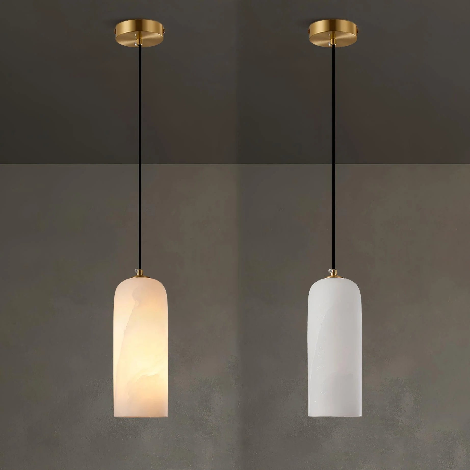 Moderne kapsel marmor pendel