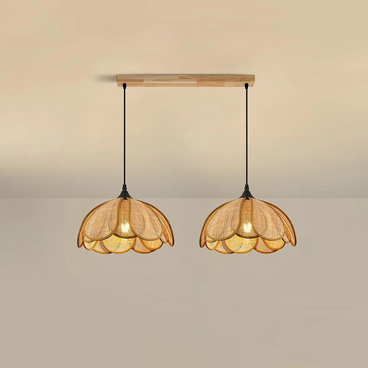 Rattan Blossom Pendant Light