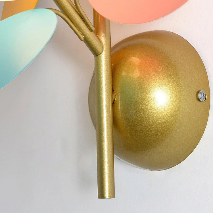 Stilfuld Disk Glas Væglampe