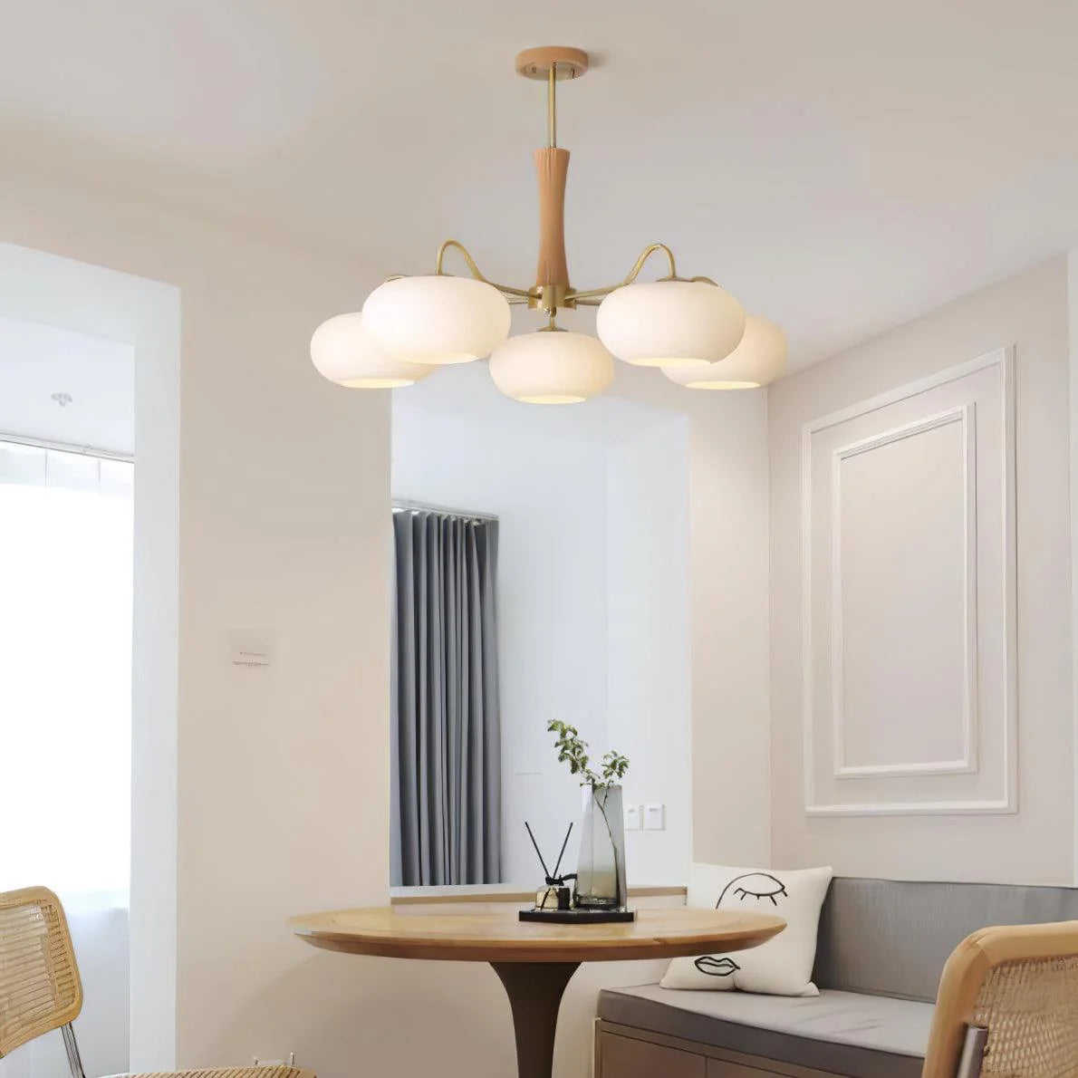 Lampadario cachi dorato