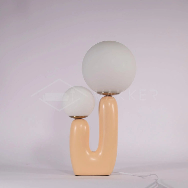 Moderne Cactus Orb glas bordlampe