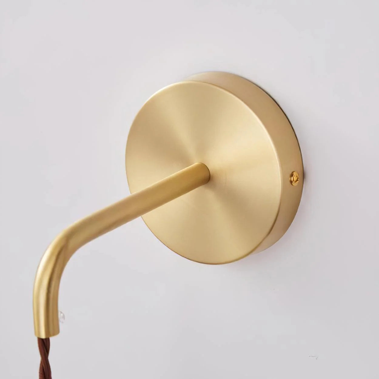 Modern Pleated Walnut Wall Lamp