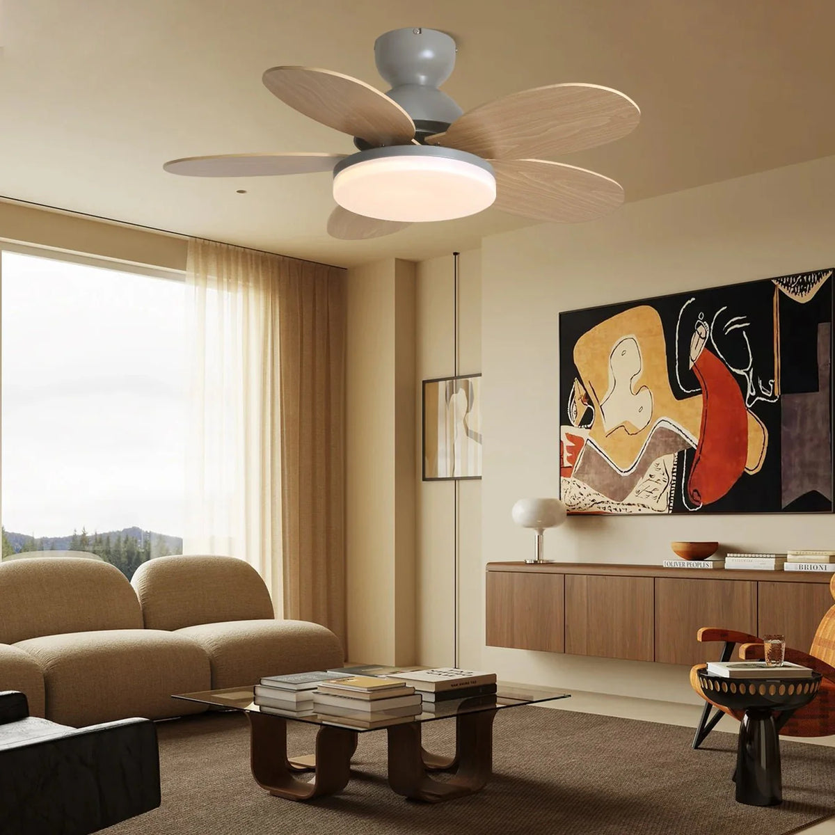 PetalGlow Fan Light