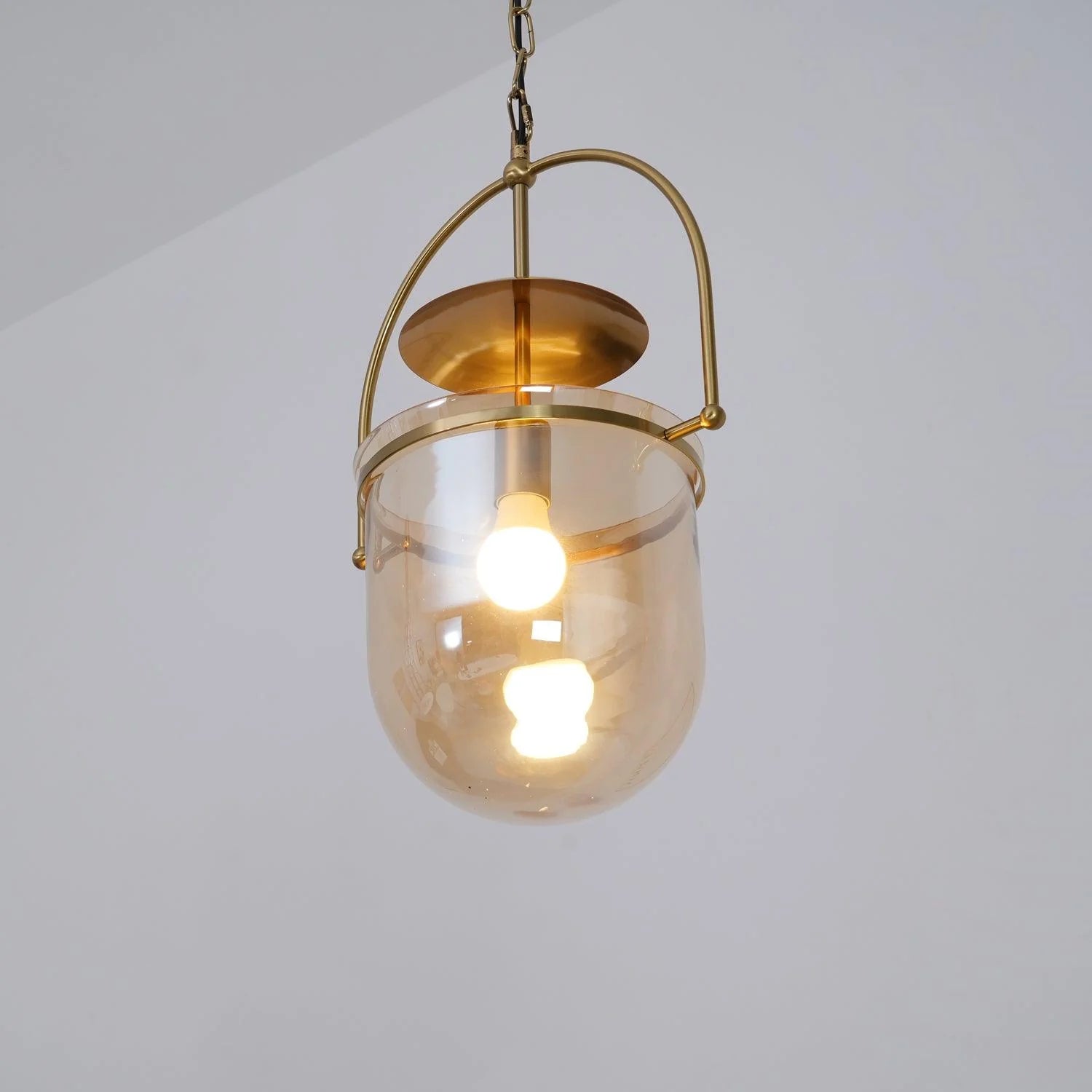 Lampe à Suspension Vintage en Verre