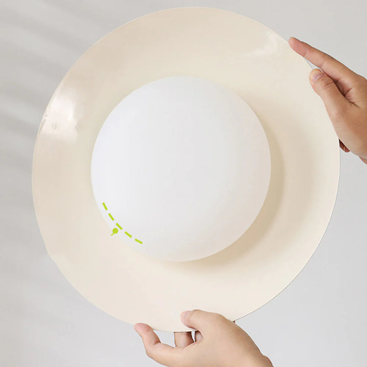 Klassisk rund metal loftslampe