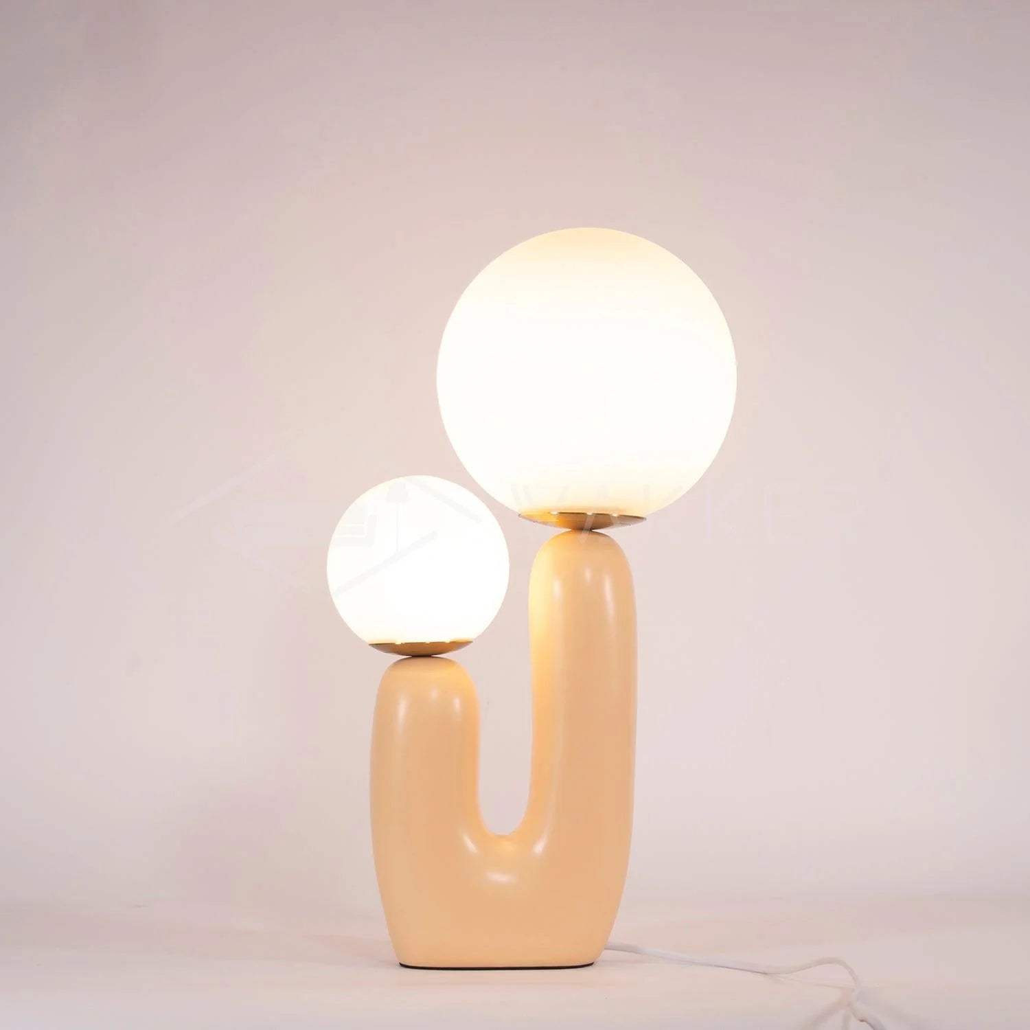 Modern Cactus Orb Glass Table Lamp