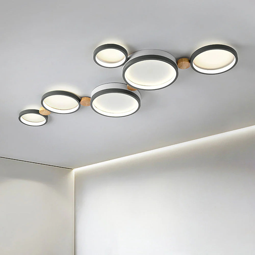 Plafonnier LED circulaire en fer artistique