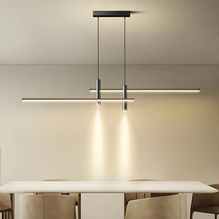 Modern Horizontal Bar Silicone Pendant Light