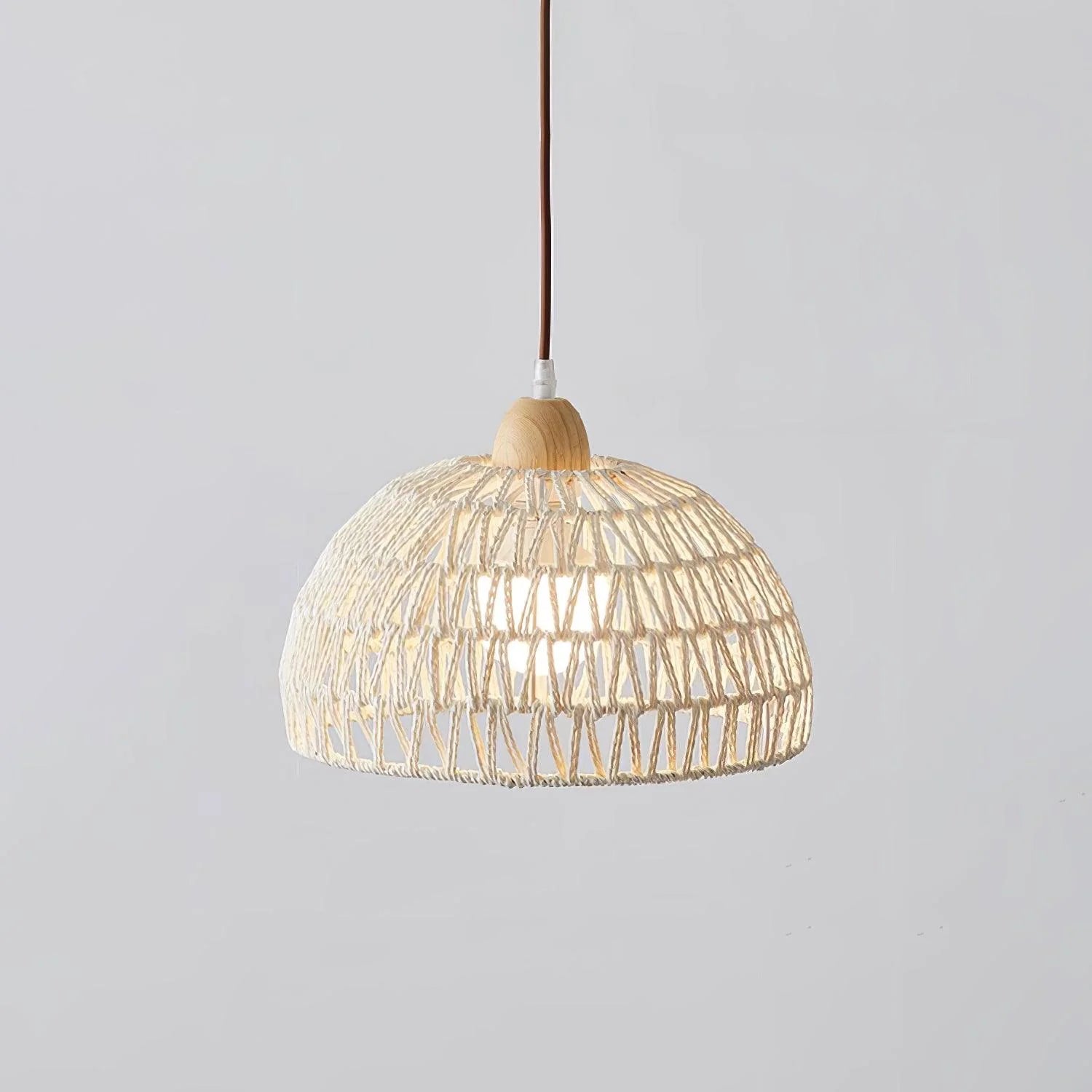 Lampada a sospensione Arco in rattan