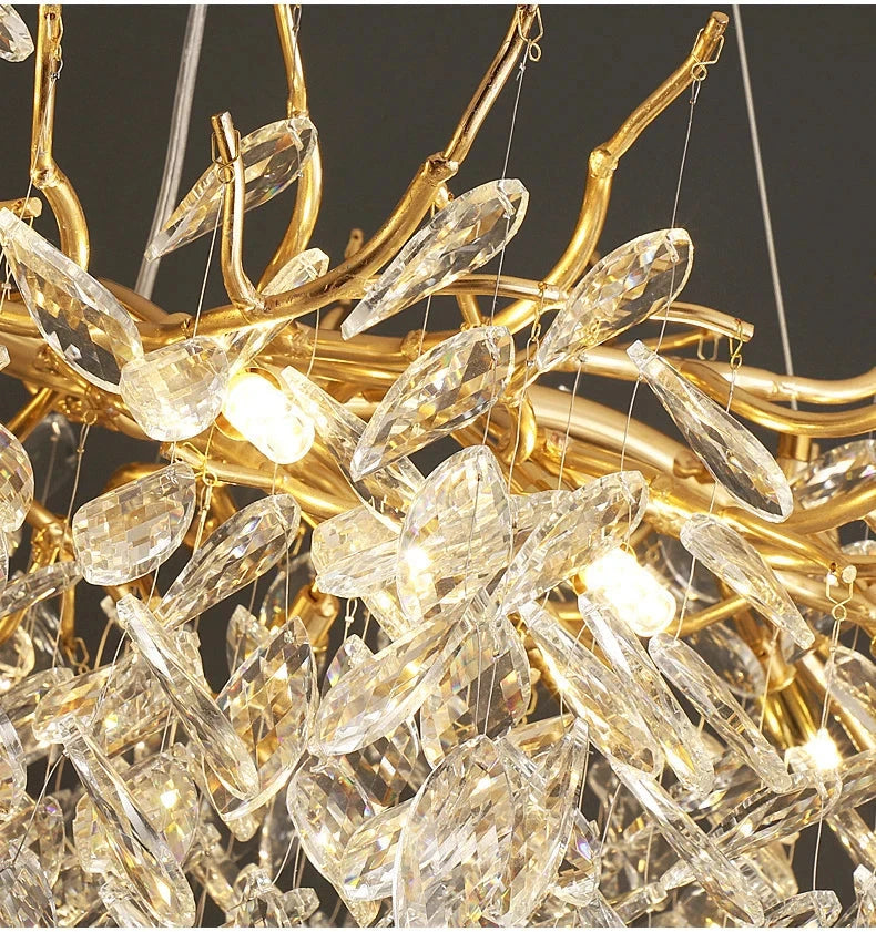 Lampadario moderno da soffitto in cristallo di lusso