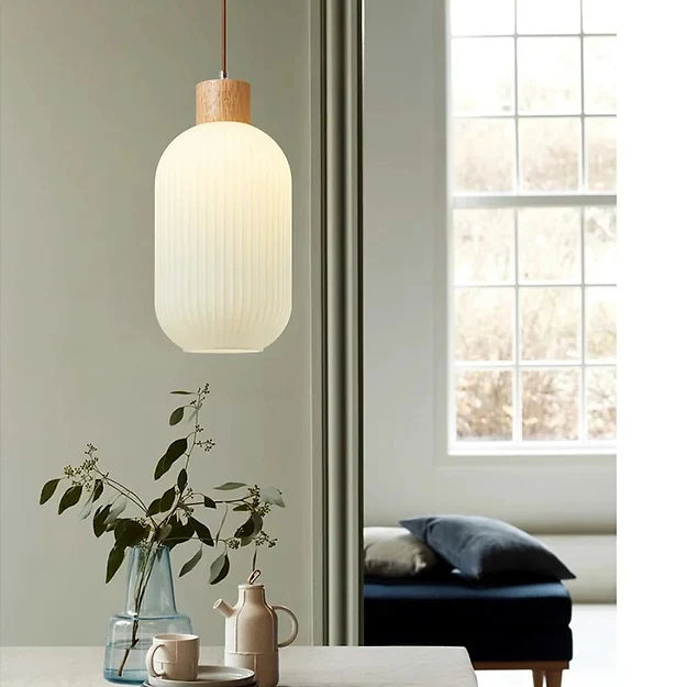 Lampada a sospensione in vetro stile lanterna antica