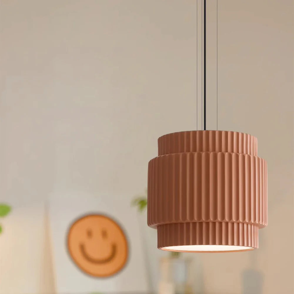 Suspension Bauhaus ronde moderne en résine
