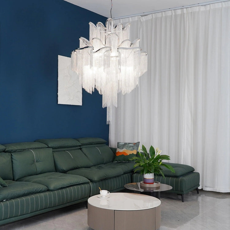 Classic Waterfall Aluminum Chain Chandelier