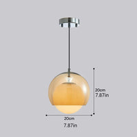 Retro Orange Bauhaus Pendant Lamp