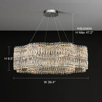 Elegant Modern Floral Crystal Chandelier
