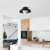 Minimalist Metal Semi Flush Light