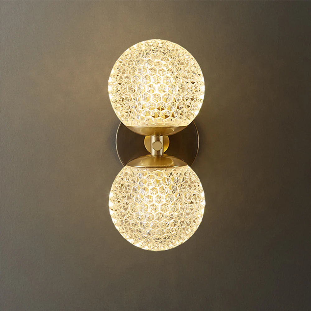 Elegant Copper Globe Wall Light
