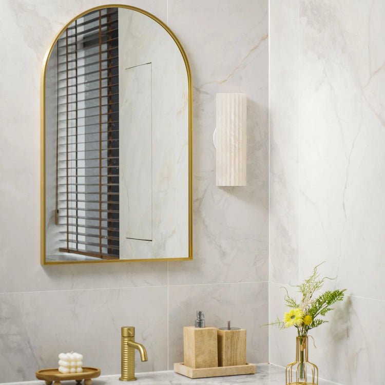 Klassisk Vertical Ridges Marmor Væglampe