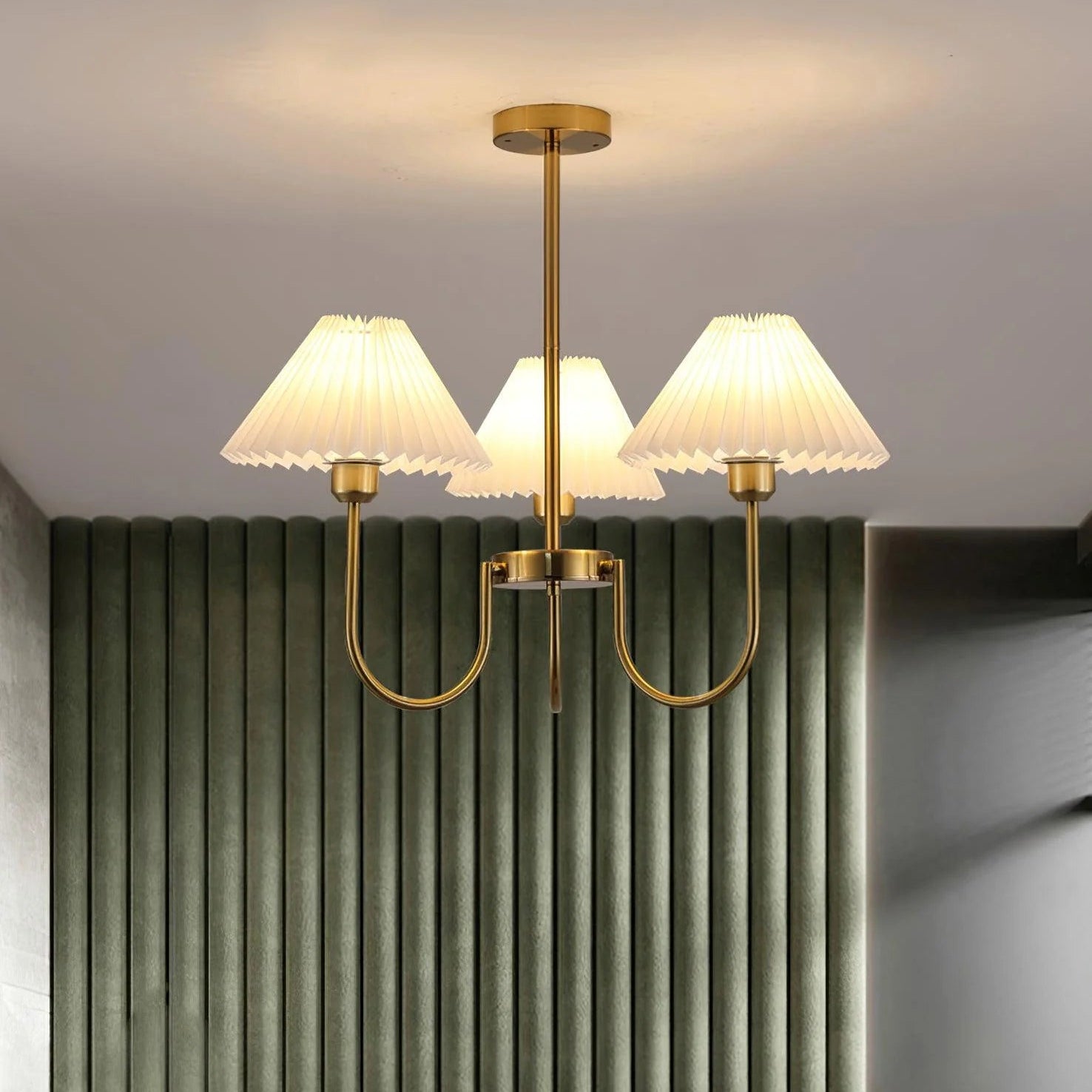 Lampadario plissettato Aurelle